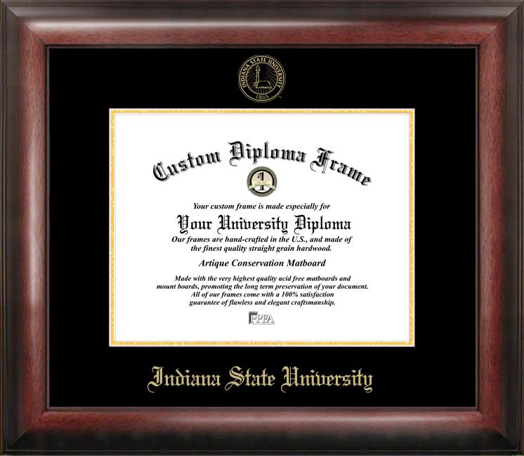 Indiana State  Gold Embossed Diploma Frame