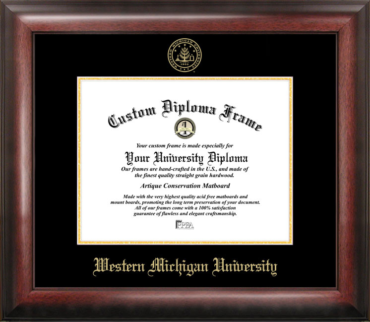 Western Michigan UniversityGold Embossed Diploma Frame