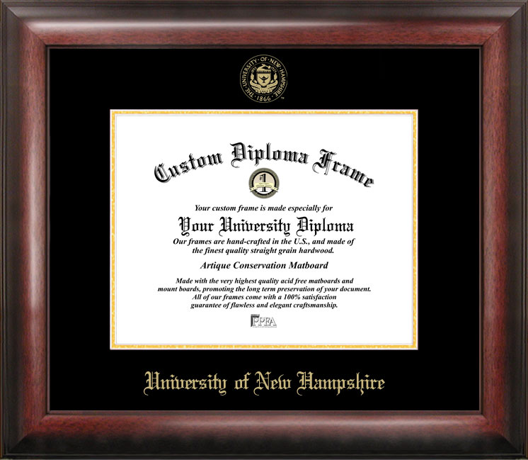 University of New Hampshire Gold Embossed Diploma Frame