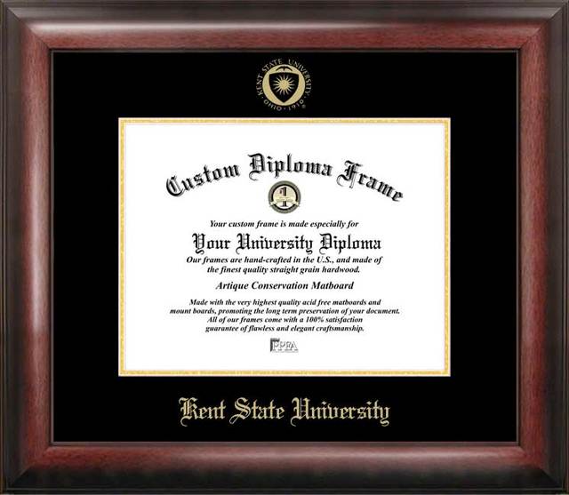 Kent State University  Gold Embossed Diploma Frame