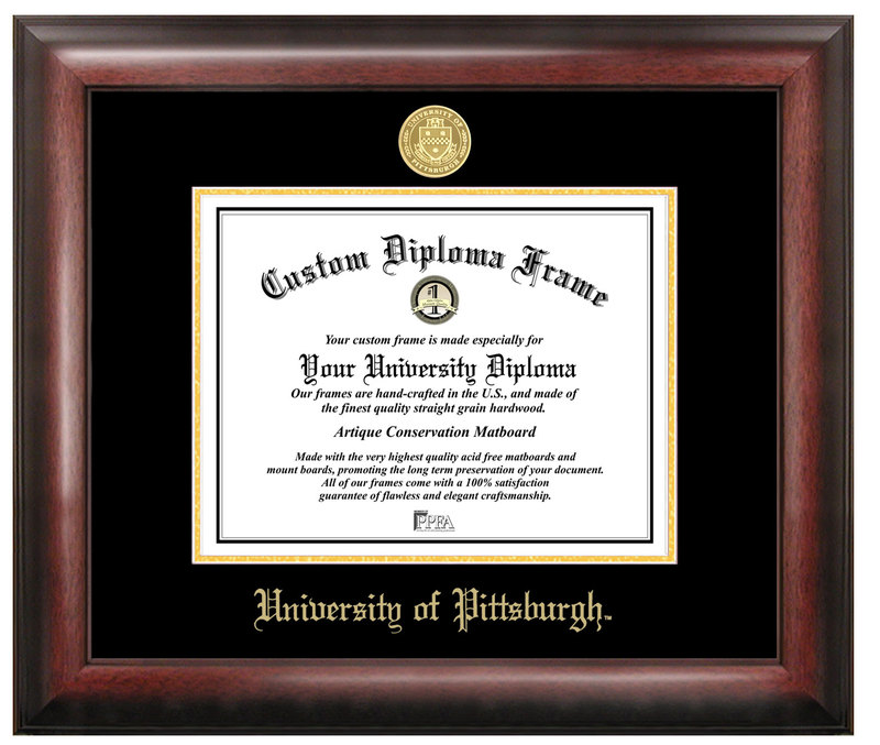 University of PittsburghGold Embossed Diploma Frame