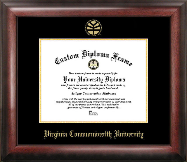 Virginia Commonwealth UniversityGold Embossed Diploma Frame