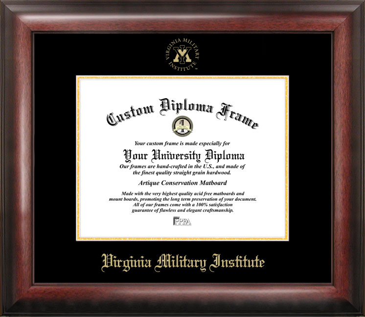 Virginia Military Institute Gold Embossed Diploma Frame