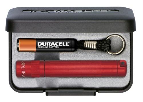 k3a032 Solitaire AAA Gift Boxed Flashlight - Red