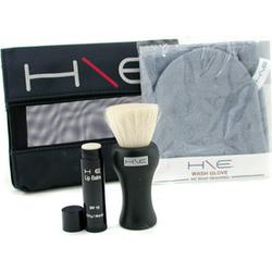 H\E Minerals Kit: Lip Balm SPF 15 + Facial Brush + Wash Glove + Bag - 3pcs+1bag by -  Jane Iredale, 100701