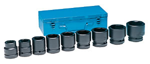 1 Inch Drive 9 Piece Standard Inch Jumbo Inch Set