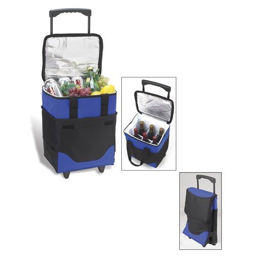 Picture of Picnic At Ascot 395Drb Six Bottle Collapsible Cooler On Wheels- Royal Blue