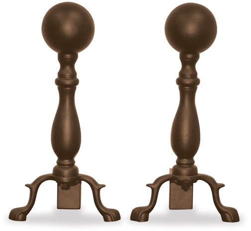 Picture of Uniflame A-5817 17&quot; Ball Andirons - Bronze