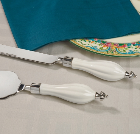 Picture of Ivy Lane Design 70A Porcelain With Rounded Handle Server Set