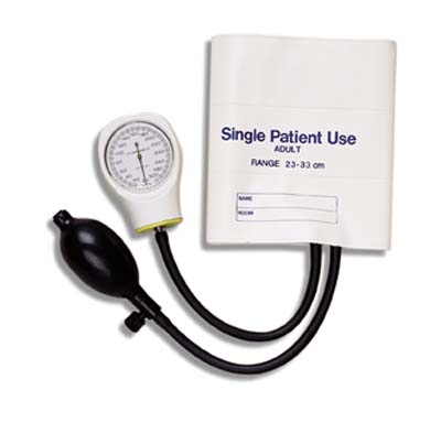 Picture of Mabis 06-148-191 Single-Patient Use Sphygmomanometer - Adult White - Box of 5