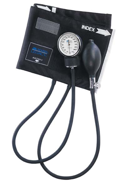 Picture of Mabis 01-110-026 Legacy Aneroid Sphygmomanometer - Black Nylon Cuff - Large Adult