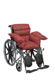 Picture of Mabis 513-7608-9910 Standard Comfort Cushion with Six Ties - Plaid