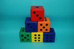 Everrich  Foam Dice Set - Set Of 6 colors - 3 Inch Cube