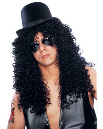 Picture of Franco American Novelty 24635-01 Curly Rocker Deluxe Wig - Black