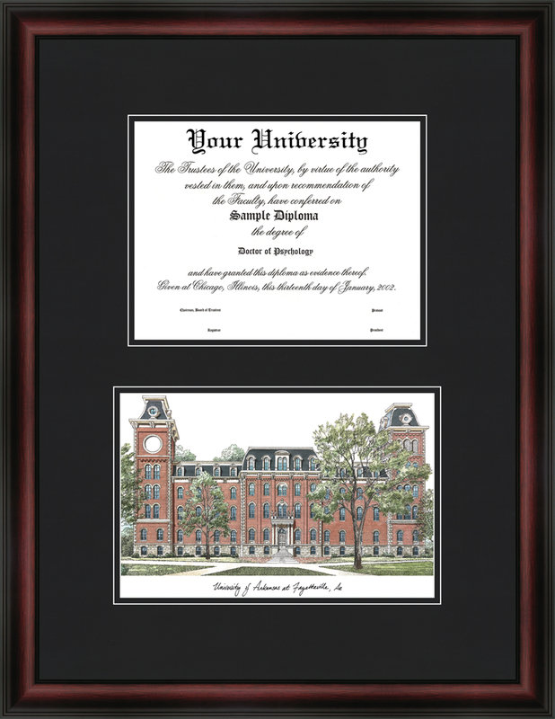 Picture of Campus Images AR999D University of Arkansas Diplomate Framed Lithograph