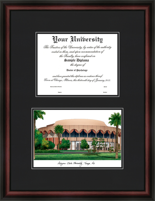 Picture of Campus Images AZ994D Arizona State University Diplomate Lithograph Frame