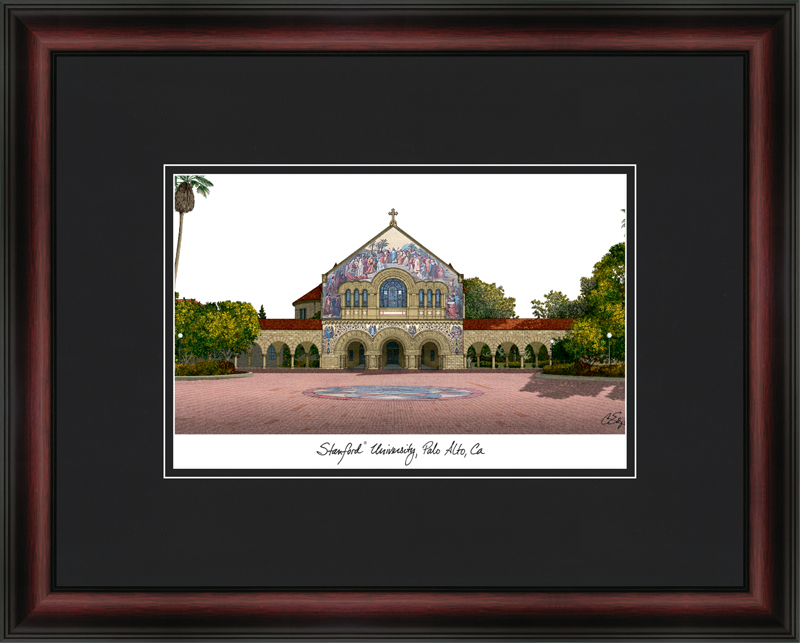 Picture of Campus Images CA932A Stanford University Academic Lithograph Frame