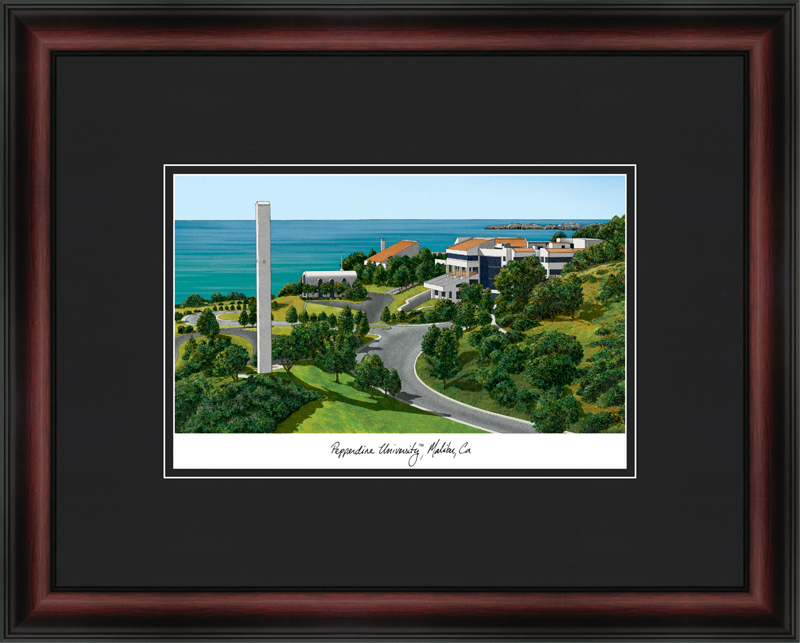 Picture of Campus Images CA944A Pepperdine University &quot;Academic&quot; Framed Lithograph
