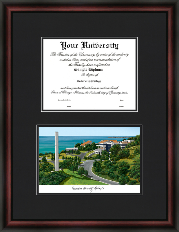Picture of Campus Images CA944D Pepperdine University Diplomate Lithograph Frame