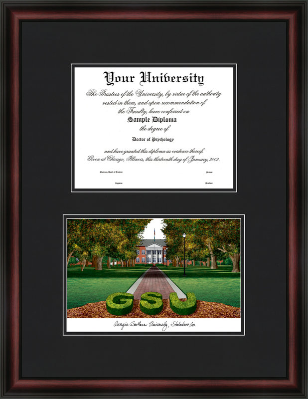 Picture of Campus Images GA975D Georgia Southern University Diplomate Framed Lithograph