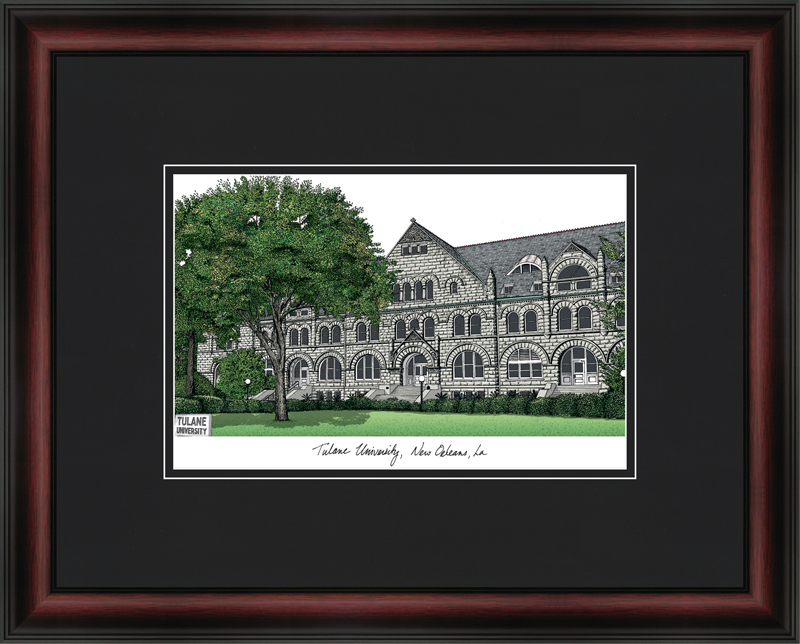 LA995A 14" x 18" Tulane University Academic Framed