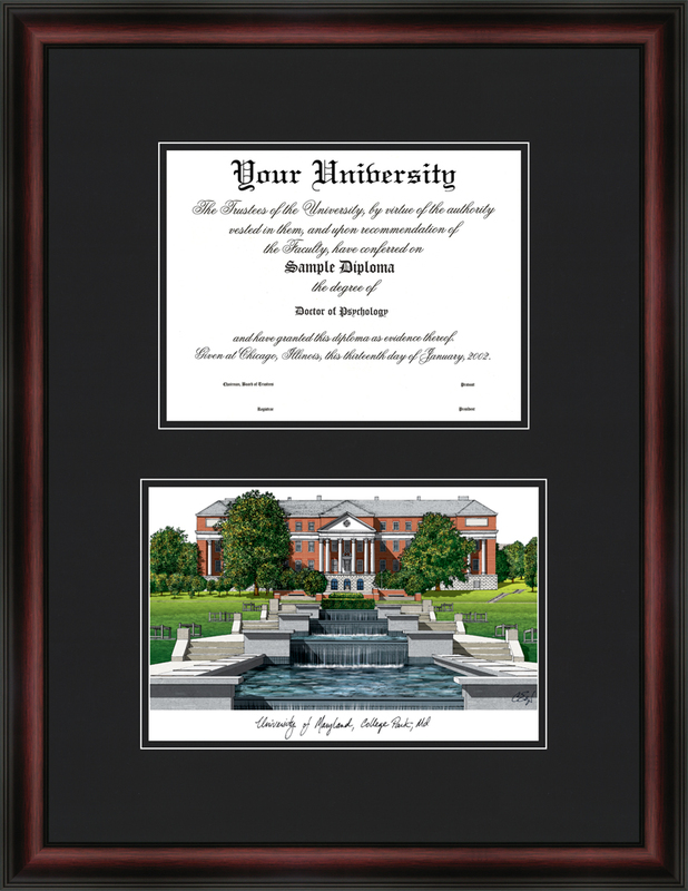 MD998D University of Maryland - College Park Diplomate Lithograph Frame
