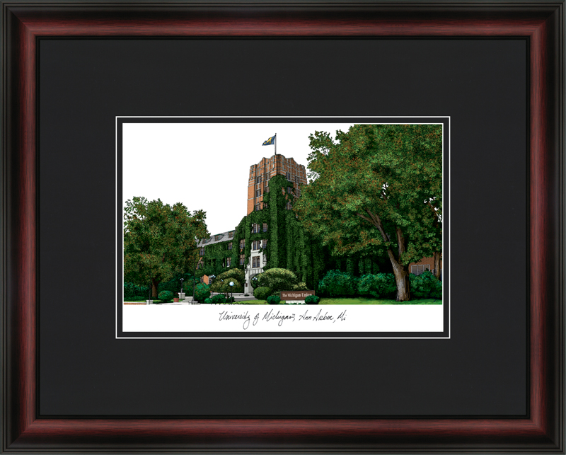 MI982A 18"x14" University of Michigan Academic Framed Lithograph