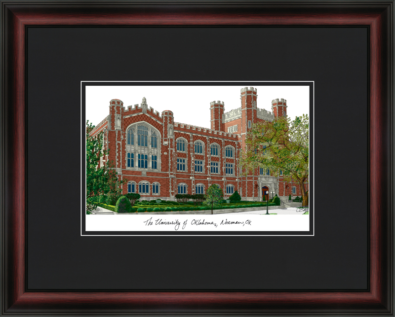OK998A 18"x24" University of Oklahoma Academic Framed Lithograph