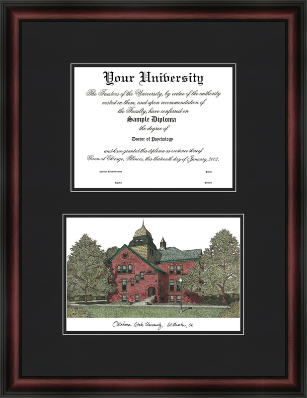 OK999D Oklahoma State University Diplomate - Satin Mahogany