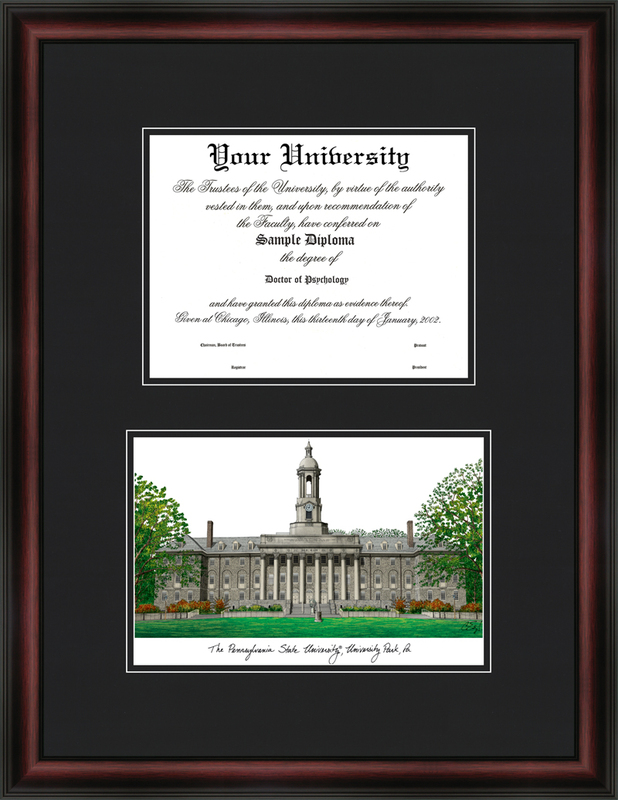 PA994D The Pennsylvania State University "Diplomate" Lithograph and Diploma Opening