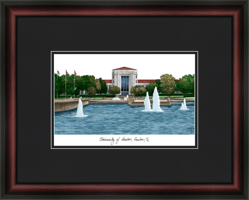 University of Houston Academic Frame Lithograph