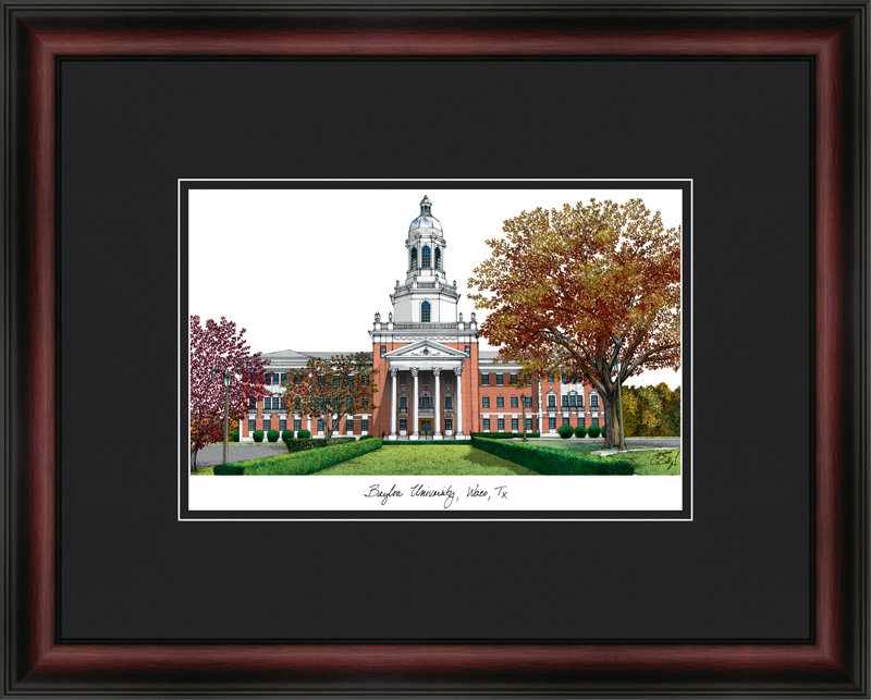 TX955A 18" x 24" Baylor University Academic Lithograph Framed
