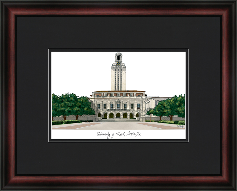 TX959A 18"x 24" University of Texas Austin Academic - Cherry and Black