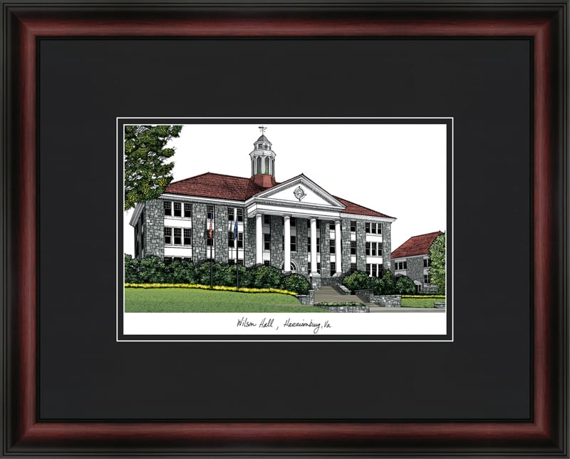 VA994A 18" x 14" James Madison University Academic Lithograph Framed