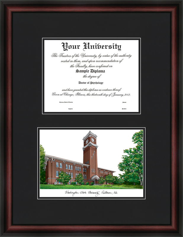 WA996D Washington State University Diplomate Lithograph Frame - Office Supplies