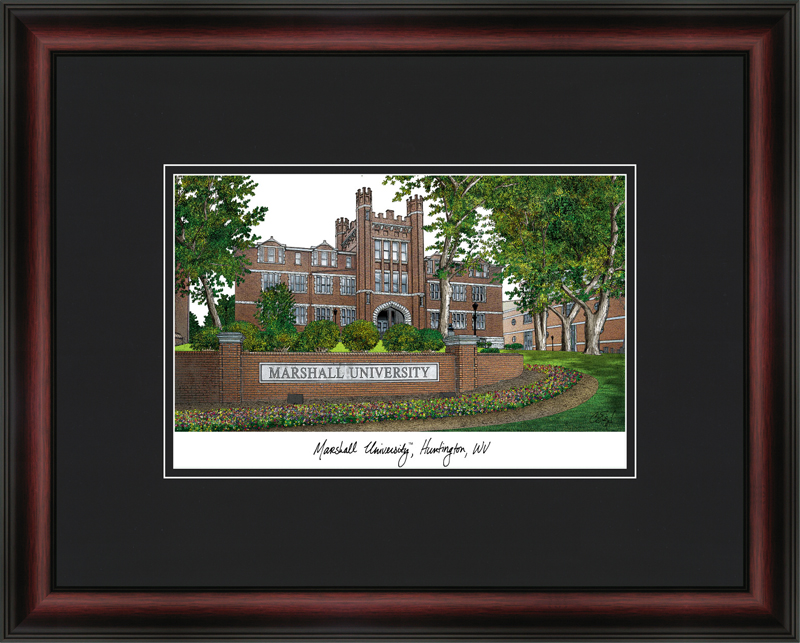 WV999A Marshall University Academic Frame Lithograph