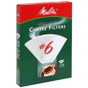Picture of Melitta 626402 40-Count No.6 White Cone Coffee Filters