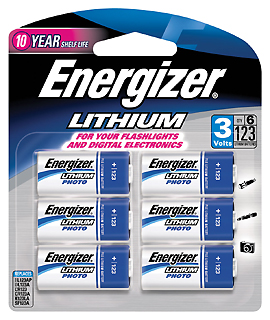 Picture of Energizer EL123BP-6 Energizer Ultimate Lithium 123 3v- 6 Pack
