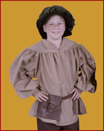 Picture of Alexanders Costumes 11-205 Shirt- Peasant- white cotton Child Size medium 8-10