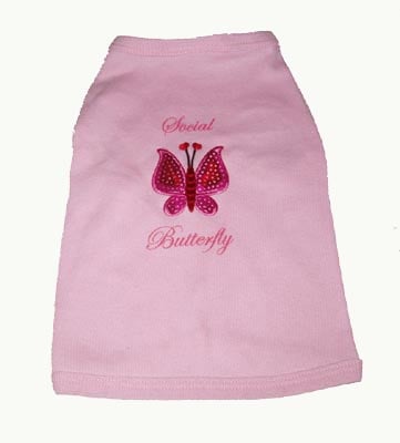 Picture of A Pets World 17011002-XS Dog T shirt--Sequin Butterfly