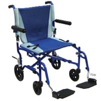 Picture of Drive Medical Ts19 Aluminum Transport Chair- Blue