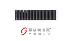 Picture of Sunex Tools SU3359 13 Pieces 3/8&quot; Drive Deep Impact Socket Set 7 - 19mm