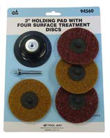 Tool Aid TA94560 3" Holding Pad With Four Surface Treatment Discs