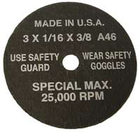 Tool Aid  3" Cut Off Wheel 50 per Box