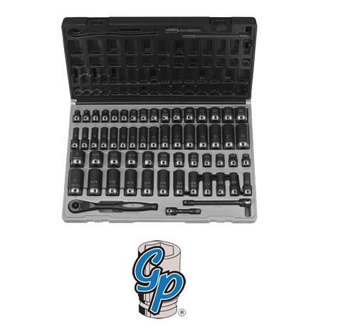 3/8" Drive 6 Point 59 Pieces Fract. and Metric Duo Socket Set -  GREY PNEUMATIC, GR99252