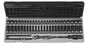 Picture of Eagle GY89253CRD 1/4&quot; Drive 12 Point 53 Pieces Fract. and Metric Duo Socket Set