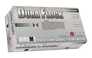 Microflex Dura Flock - Flock-Lined 8 Mil Nitrile Gloves (DFK-608) (273897)