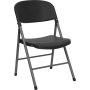 Picture of Flash Furniture DAD-YCD-50-GG Injection Molded Black Plastic Folding Chair