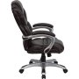 Picture of Flash Furniture GO-901-BN-GG Brown Leather Executive Office Chair with Leather Padded Loop Arms