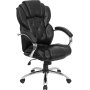 Picture of Flash Furniture GO-908A-BK-GG Transitional Style Black Leather Executive Office Chair